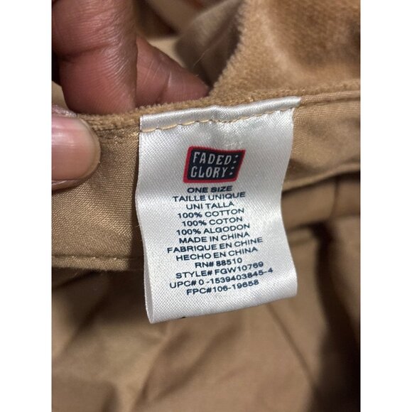 Faded Glory Brown Cotton Newsboy Cap One Size Adjustable - Picture 6 of 7